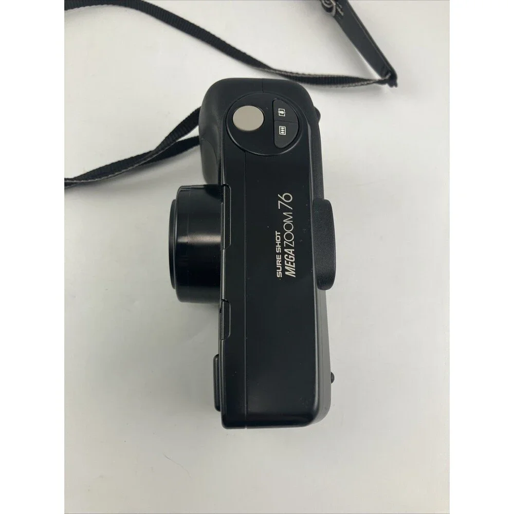 Canon Sure Shot Mega Zoom 76 35mm Film Camera 38-76mm Lens – For Parts or Repair